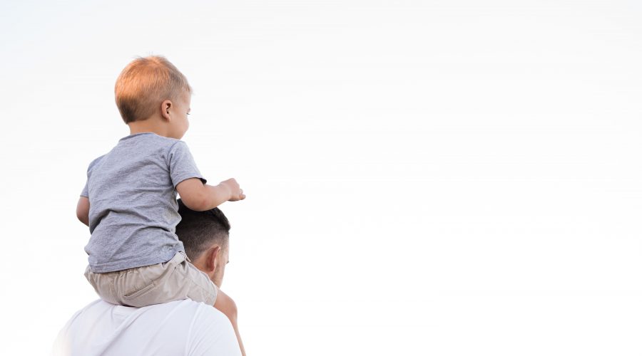 Child on Father's Shoulders