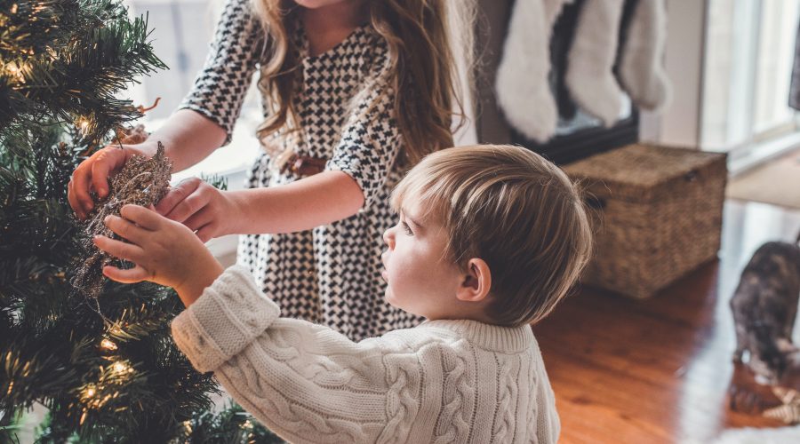 Kids with Christmas Tree